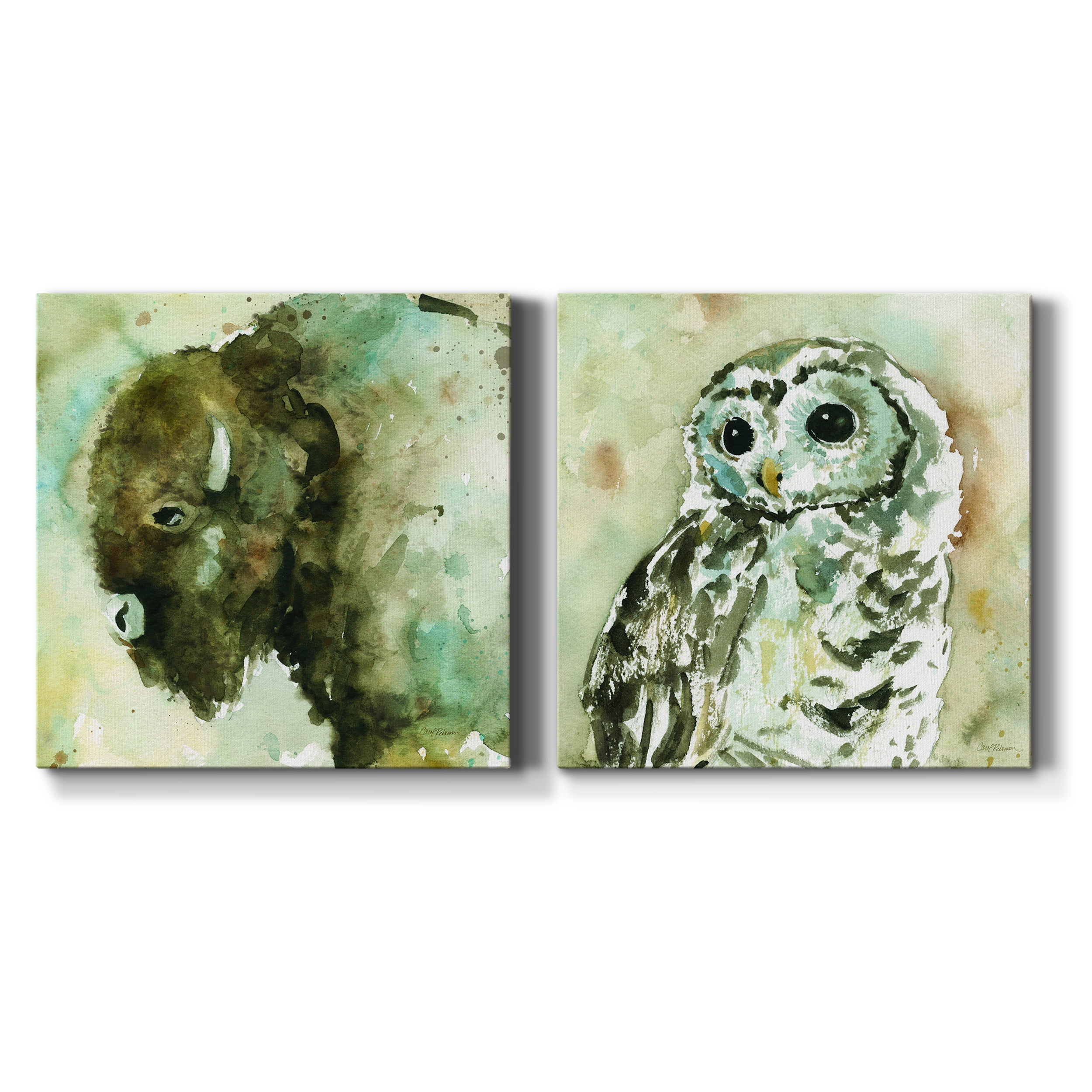 On Guard - Premium Gallery Wrapped Canvas - Ready to Hang Set of 2 - 16 x 16 Each