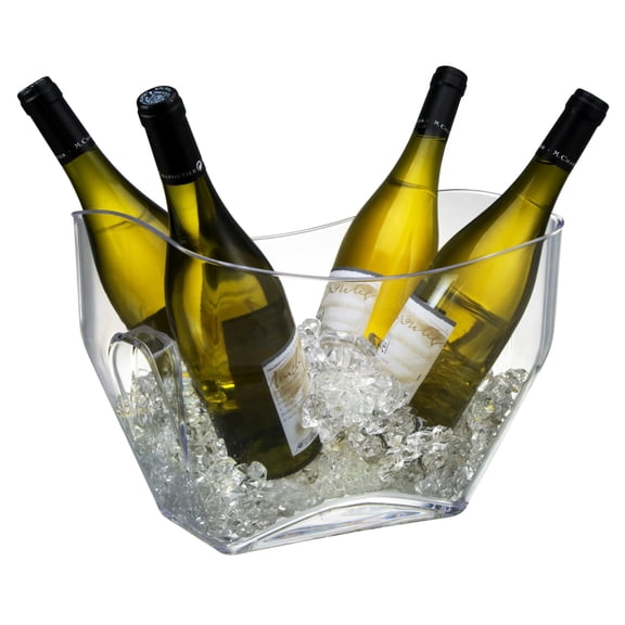 Prodyne  On Ice Beverage Tub, 12.5" x 8.5" x 9.75", Clear