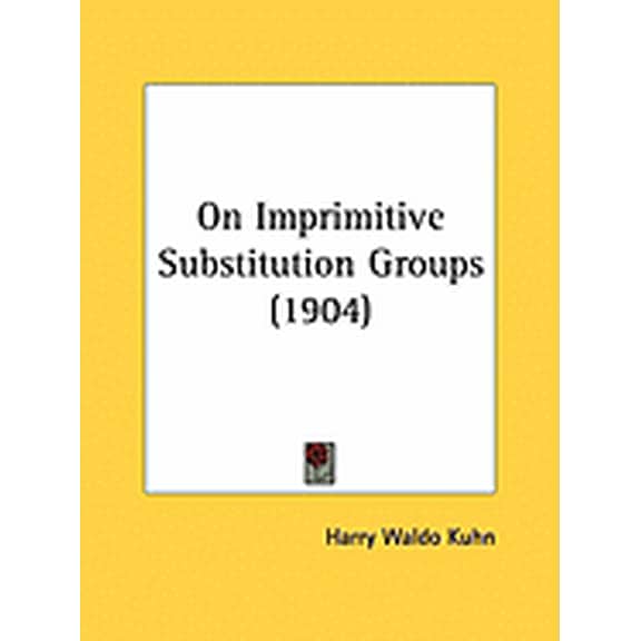 On Imprimitive Substitution Groups (1904) (Paperback)