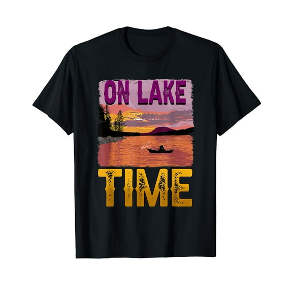 On Lake Time Funny Boating Boat Sailing T-Shirt