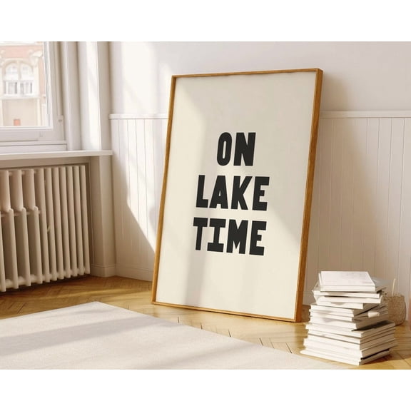On Lake Time Minimal Cottage Poster Unframed Paper Print
