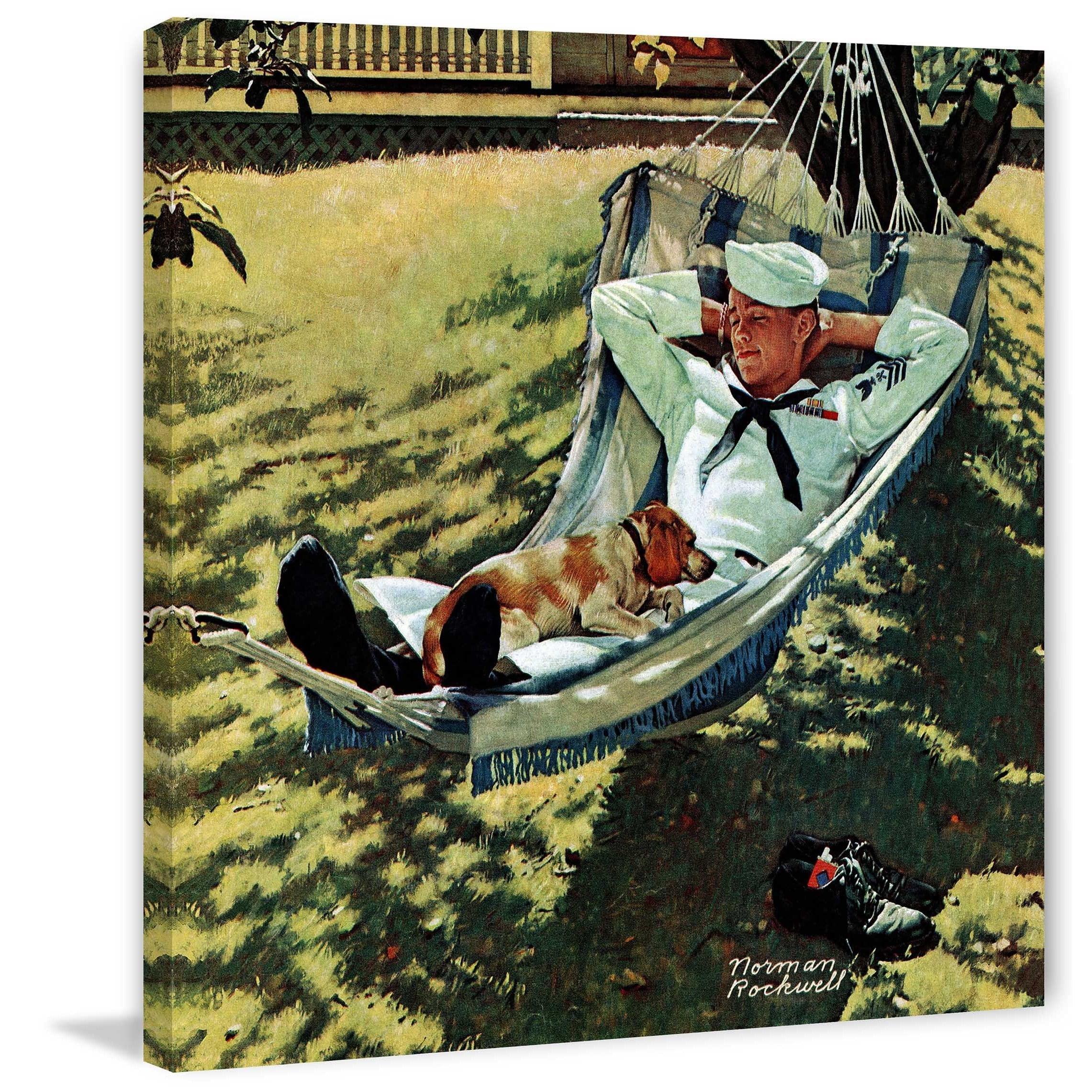 "On Leave" by Norman Rockwell Painting Print on Canvas