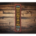thumbnail image 1 of On Mountain Time Novelty Decor, Metal Wall Sign - 4x18 Inches, 1 of 4