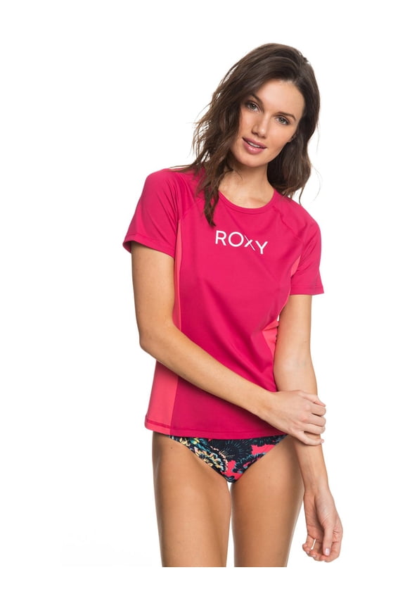 On My Board Colorblock Short Sleeve Rash Vest [Vivacious]