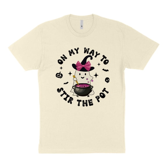 On My Way to Stir the Pot Shirt Unisex Medium Natural