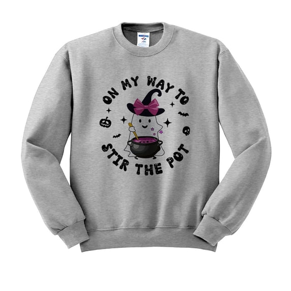On My Way to Stir the Pot Sweatshirt Unisex X-Large Grey