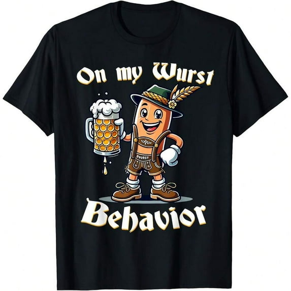 On My Wurst Beor Funny Oktoberfest Costume Outfit German T-Shirt