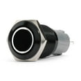 thumbnail image 1 of On/Off 2 Position Switch White With Black Flush Mount 12V 19mm, 1 of 1