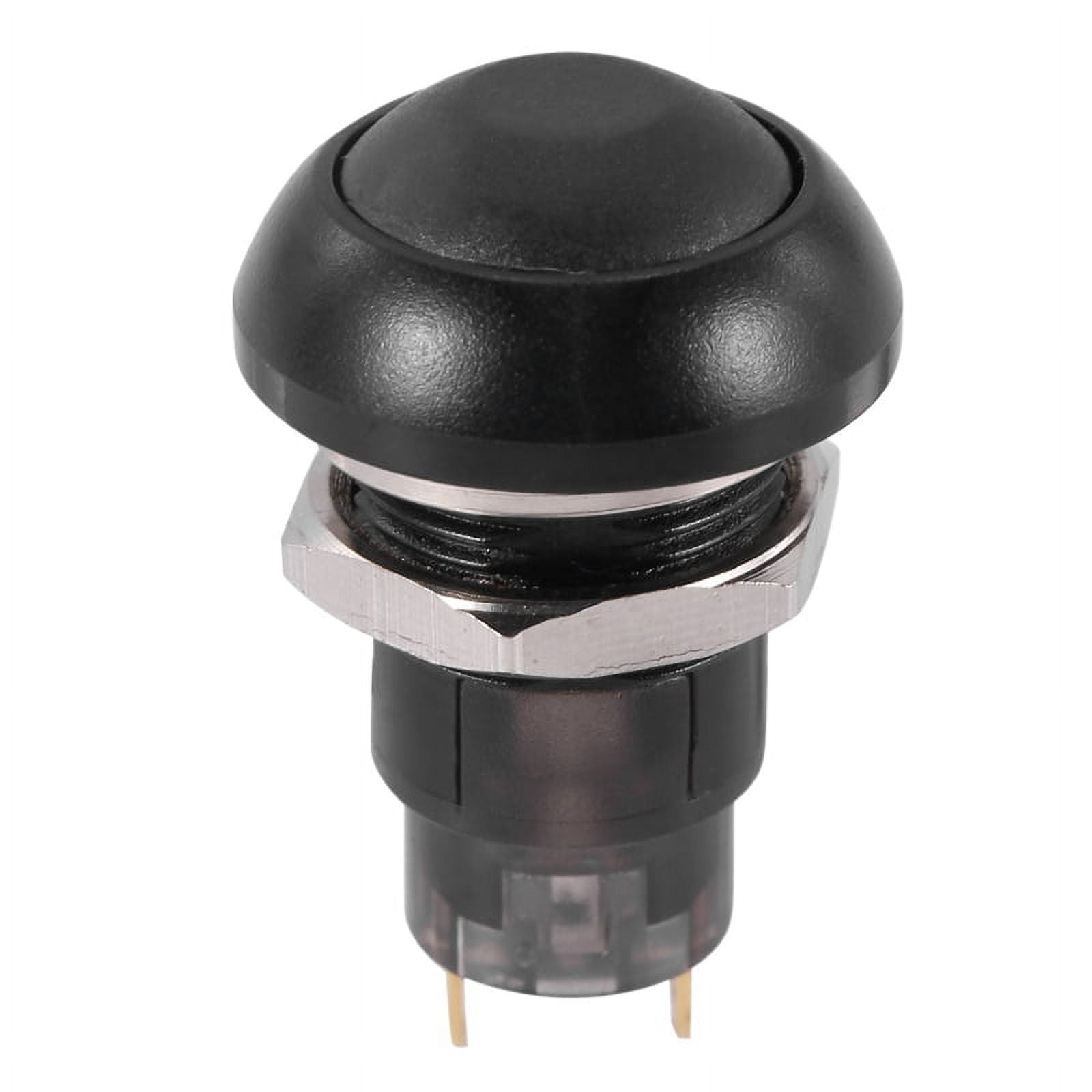 On-Off Latching Waterproof 12mm Push Button Switch SPST 2A IP67, Black ...