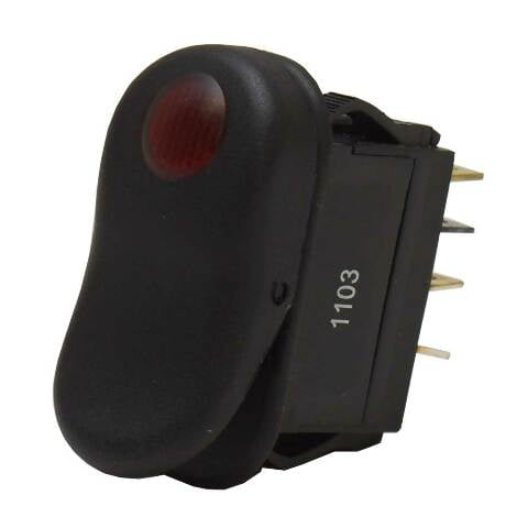 On/Off/On Boat Rocker Switch | Blank 7 Spade Red Illuminated - Walmart.com