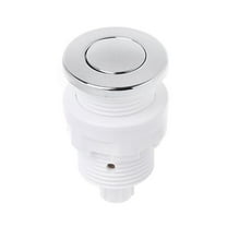 On Off Push Air Switch Button 28mm/32mm For Bathtub Spa Waste Garbage Disposal Whirlpool Pneumatic Switch Silver