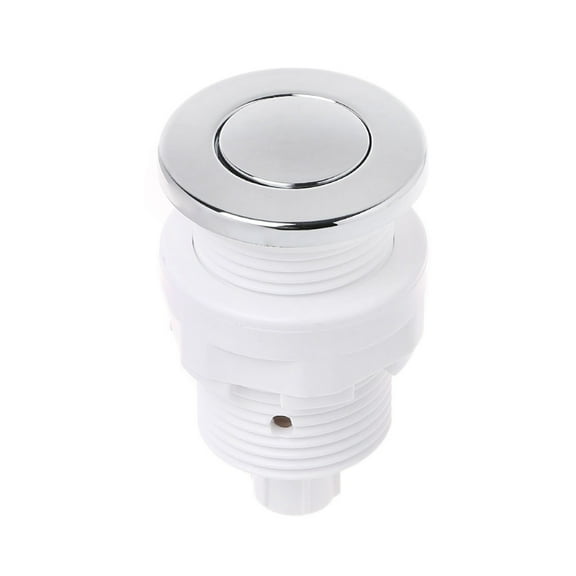 On Off Push Air Switch Button 28mm/32mm For Bathtub Spa Waste Garbage Disposal Whirlpool Pneumatic Switch Silver