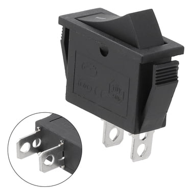 On/Off Rocker Switch - SPST 6A 240V AC/DC, 21x10mm Panel Mount For Car, Boat, Dash