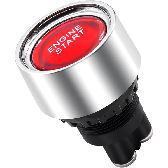 On-Off Switch 12V 20A 4 Pins DPST Rocker Switch and Push Start Ignition Switch 12V DC