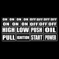 thumbnail image 1 of On Off Switch Button Kit Vinyl Stickers White Model, 1 of 1