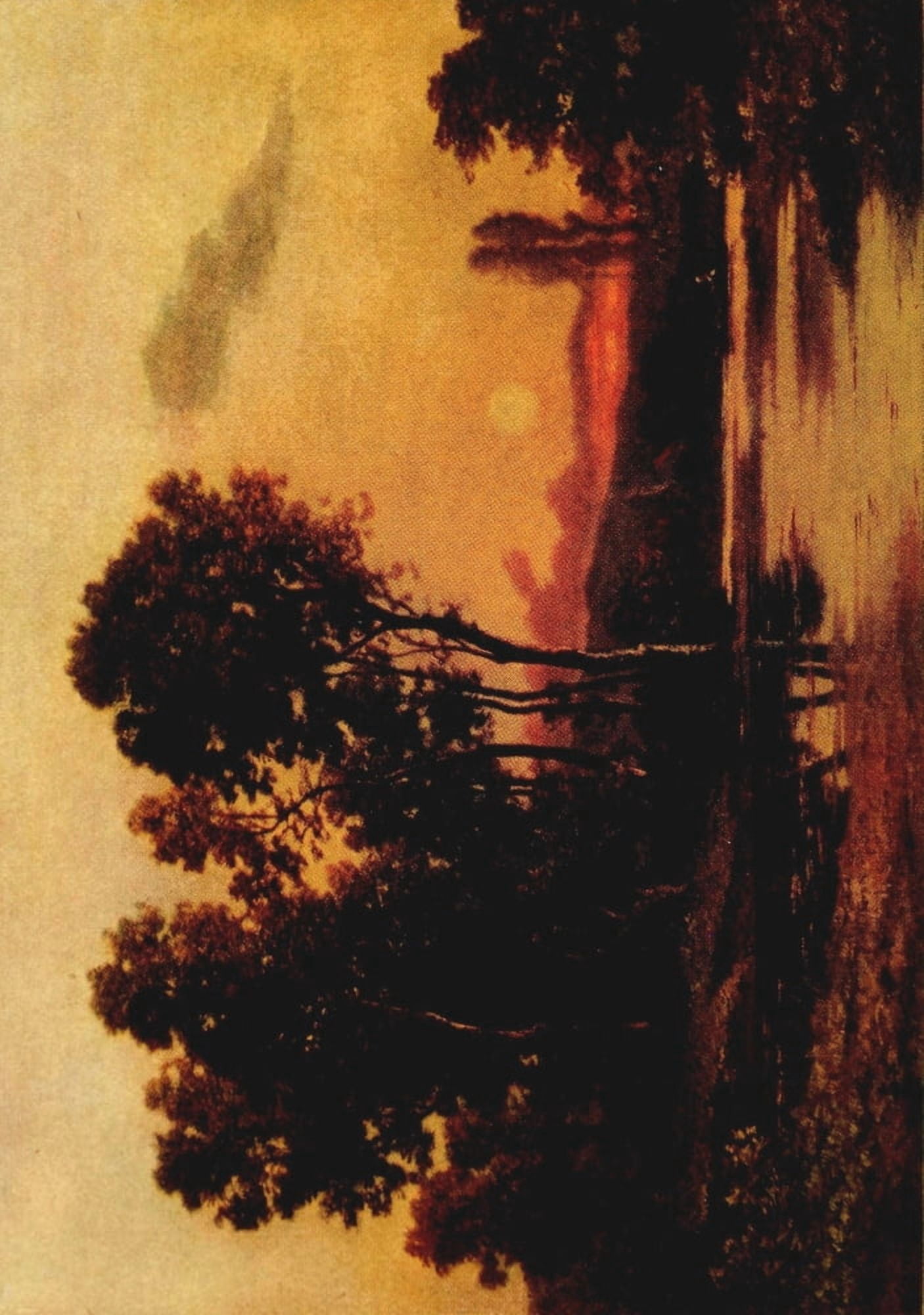 On Old-world Highways 1914 Sunset in Touraine Canvas Art - Lon Richet (18 x 24)