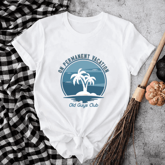 On Permanent Vacation Retired Tropical Sunset Palms Retirement Unisex T-Shirt, S-5XL