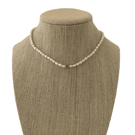 On Pointe Pearl Necklace white/gold