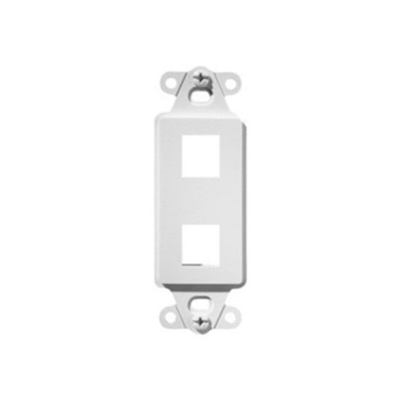 Legrand-On-Q WP3412-WH Keystone Decorator Insert Wall-Plate, 2-Port, White