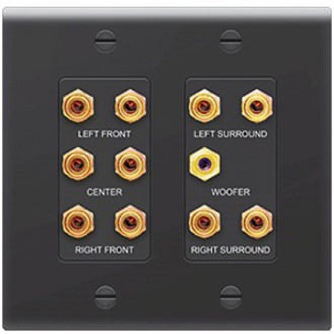 On-Q 5.1 Home Theater Outlet Straps, Black - image 1 of 2