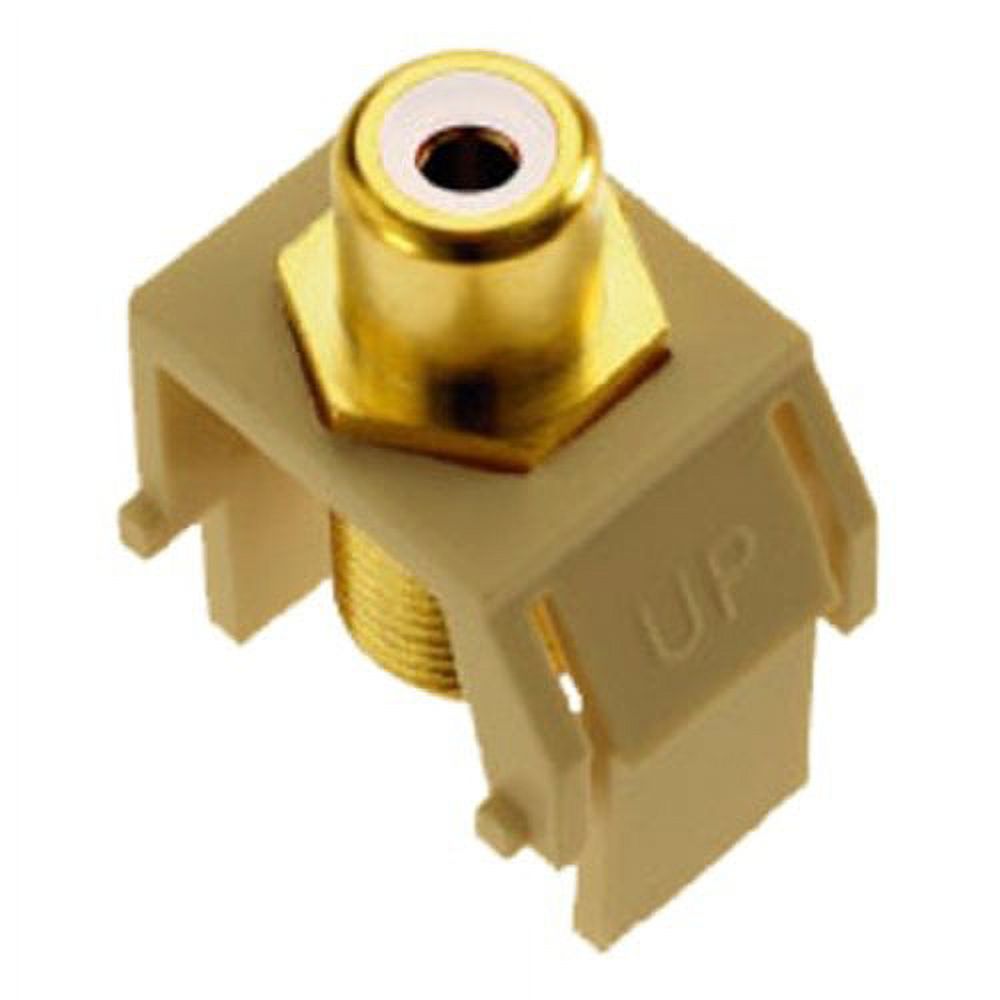 On-Q/Legrand White RCA to F-Type Coax Keystone Connector, Ivory ...