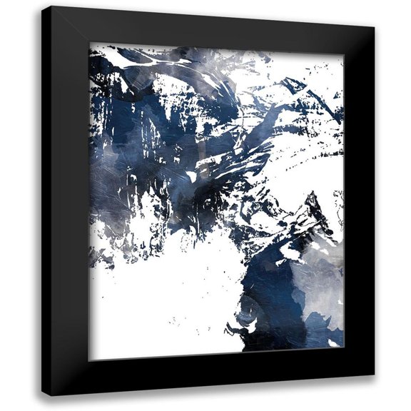 On Rei 12x14 Black Modern Framed Museum Art Print Titled - Blue Jay Mess