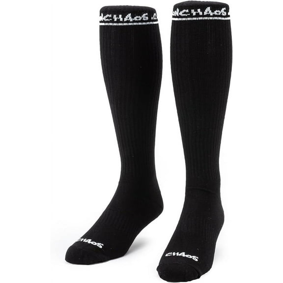 On Repeat Sports Iron Chaos - Knee-High Powerlifting Deadlift Socks - Weightlifting Compression with Shin Protection…