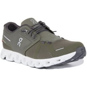 On Running Cloud 5 Men's Speed Lace Up Mesh Running Shoes In Olive Size 12.5