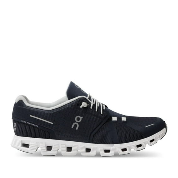 On Running Cloud 5 Men's Speed Lace Up Mesh Running Shoes in Navy White Size 8
