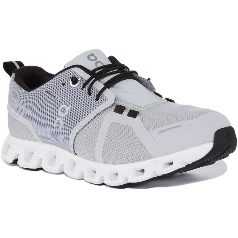 On Running Cloud 5 Waterproof Women's Lace Up Running Shoes In Grey Size 9  