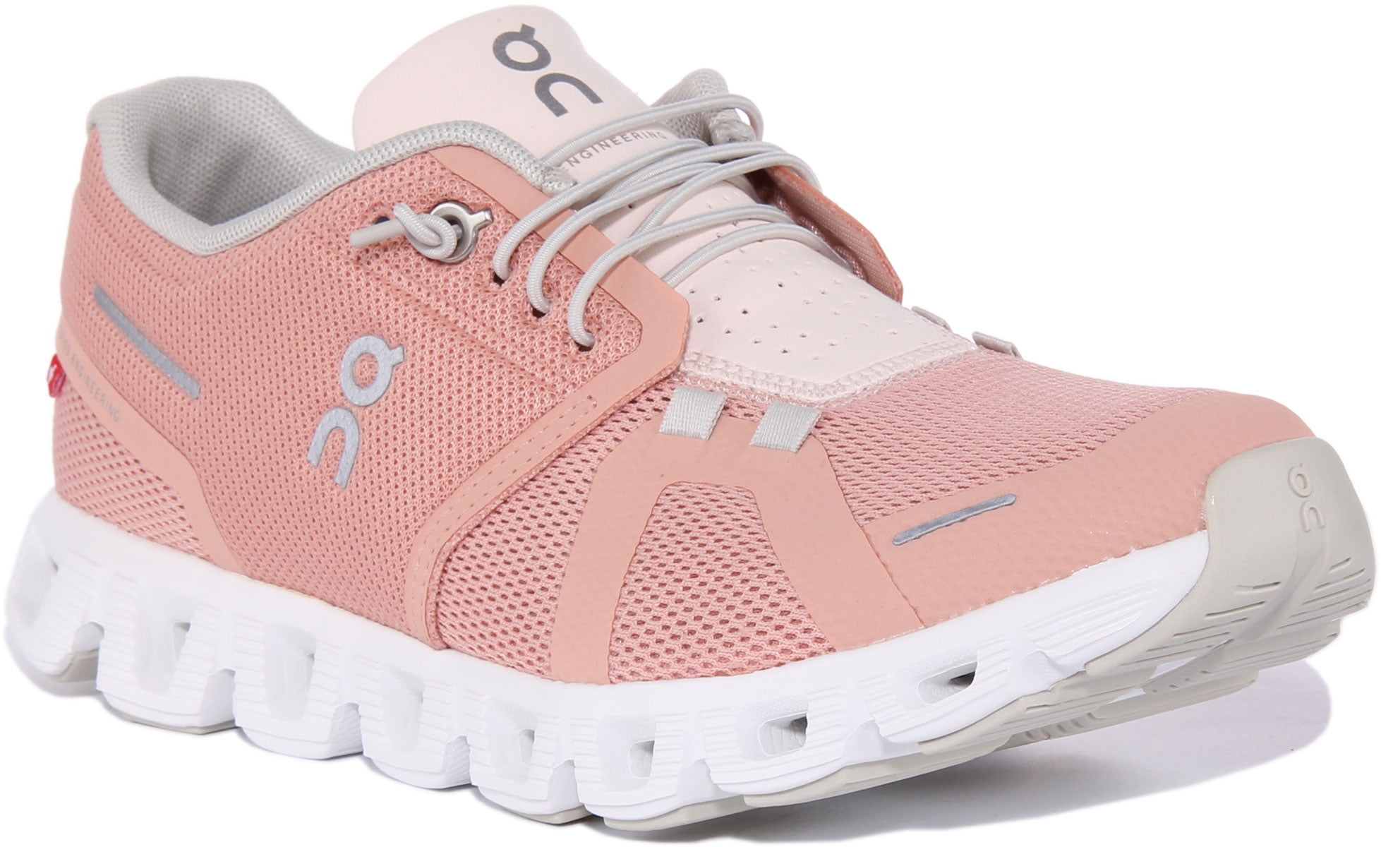 On Running Cloud 5 Women s Lace Up Mesh Running Shoes Rose Size 7.5