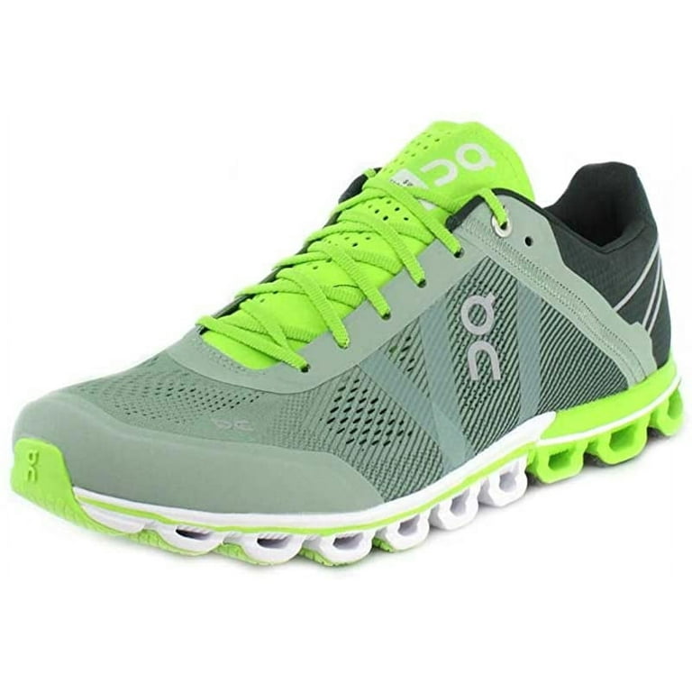 On Running Men's Cloudflow Running Shoe, Moss/Lime, 9.5 D(M