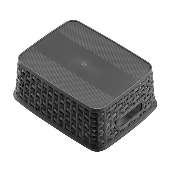 On Sale Clearance! Pedty Home Textile Storage,Plastic Hollow Edge Woven Simple Storage Basket * 1,Plastic Hollow Edge Woven Simple Storage Basket