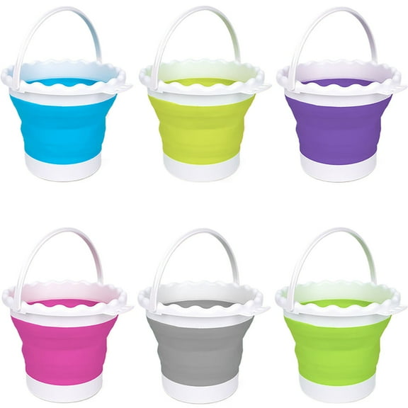 Pedty Storage Containers,Foldable Brush Washing Bucket Random Round,Foldable Brush Washing Bucket Random Round