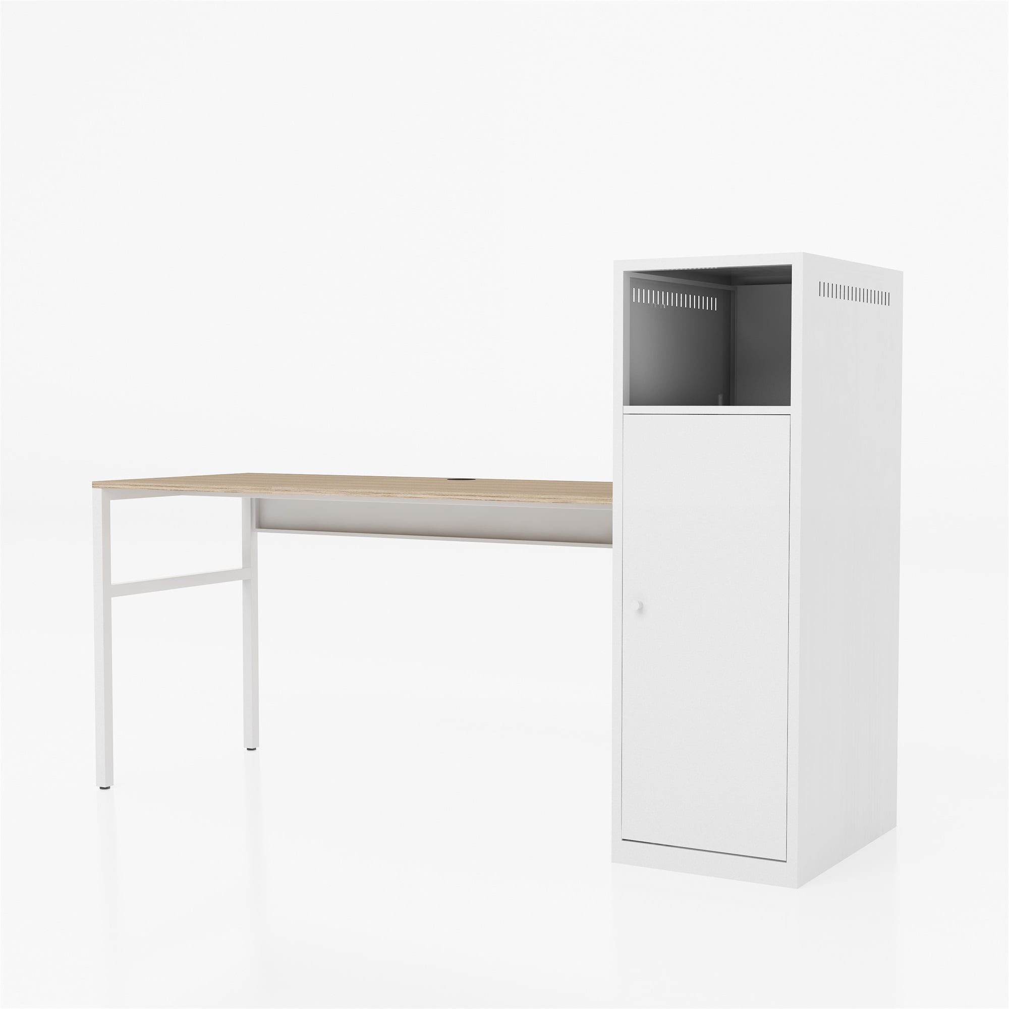 On Sale Home Office Desks with Storage Cabinet, Wood Computer Desk Table with Metal Locker for Bedroom/Living Room On Sale Home Office Desks with Storage Cabinet, Wood Computer Desk Table with Metal Locker for Bedroom/Living Room