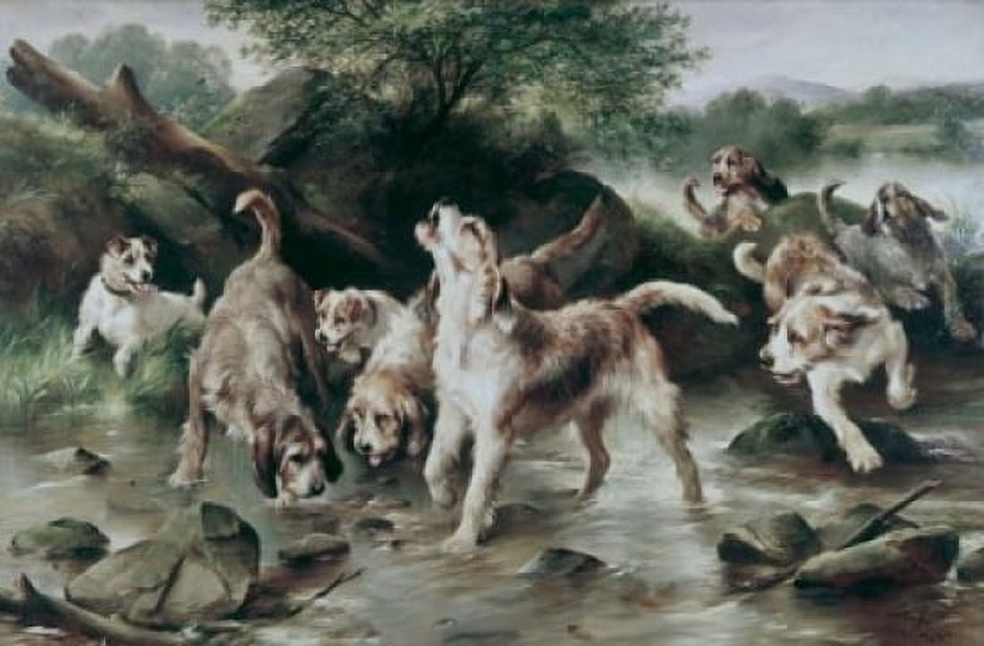 On Scent by Walter Hunt 1861-1941 Canvas Art - Walter Hunt (18 x 24)