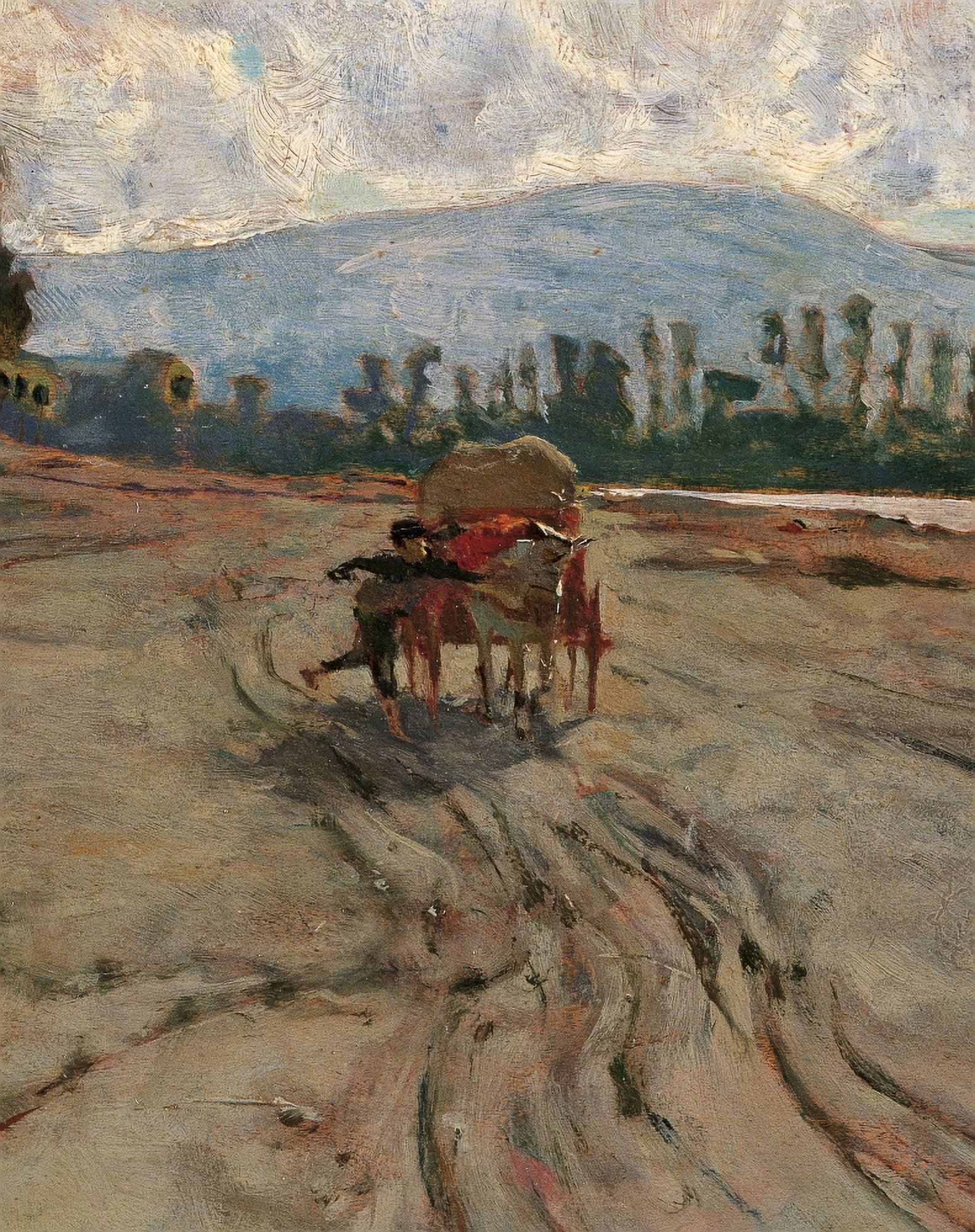 On Shore Of The Arno River Canvas Art - (24 x 36)