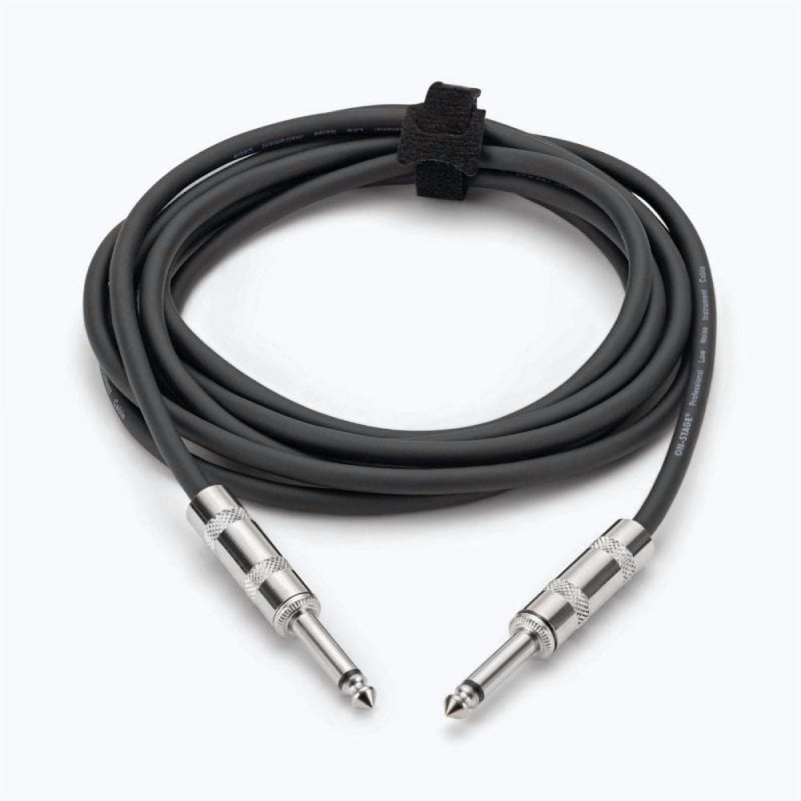 On-Stage IC-10 Instrument Cable (QTR-QTR, 10') - Walmart.com
