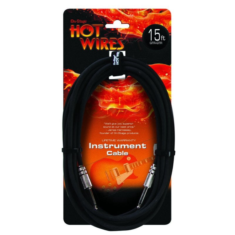 Instrument Cable, Standard (QTR-QTR, 15')