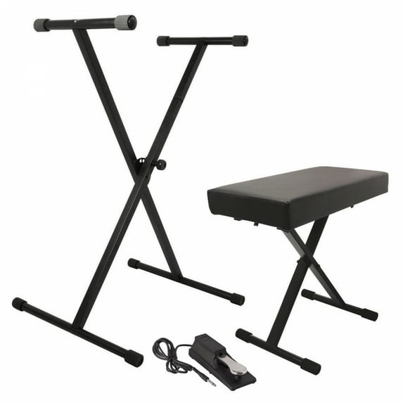 On-Stage KPK6550 Keyboard Stand/Bench Pak with KSP100 Sustain Pedal
