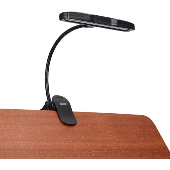 On-Stage LED510 Clip-On LED Orchestra Light (Sheet-Music-Stand Lighting, Tabletop Base, Adjustable Gooseneck, High- and Low-Intensity Modes, Portable Lamp, DJ, FOH, AC Adapter or Battery Powered)