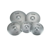 On Stage LVCP5000 Low Volume High-Quality Stainless Steel Cymbal Set for Consistent Tone (Silver)