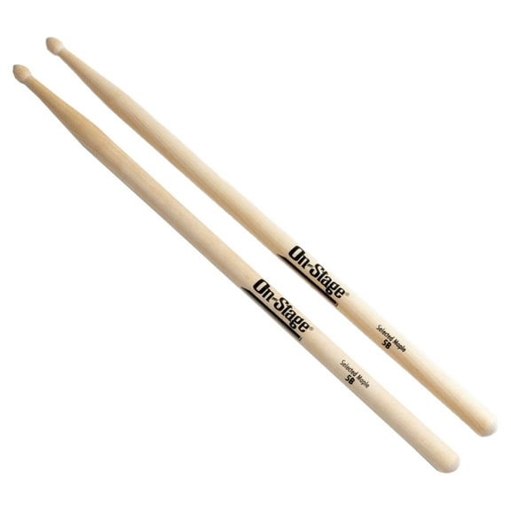 On-Stage Maple Drum Sticks (5B, Wood Tip, 12pr) (MW5B)