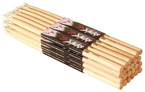 Maple Drum Sticks (5A, Wood Tip, 12pr)