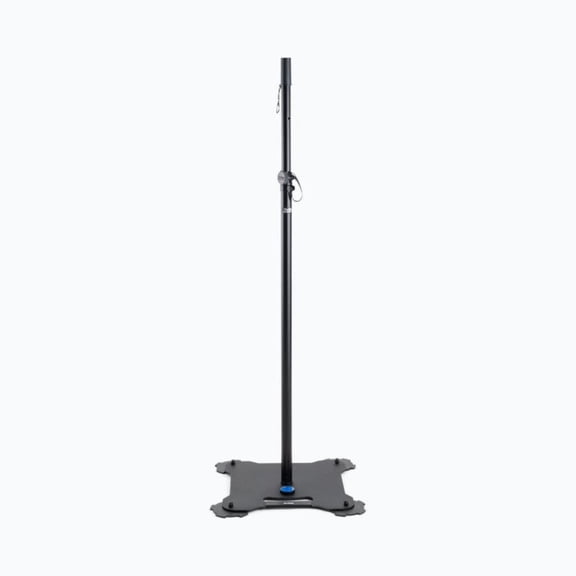 On-Stage Production Grade SS8000 Speaker/Lighting Stand Supports Up to 65lbs, Adjustable Feet & Height Extend 54-98", Locking Pins&Built-in Level for Stability, 38MM Speaker Adapters, Easy Mount