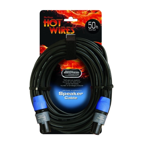 On-Stage SP14-50SS SpeakonCable with NeutrikConnectors (50', NL2-NL2)