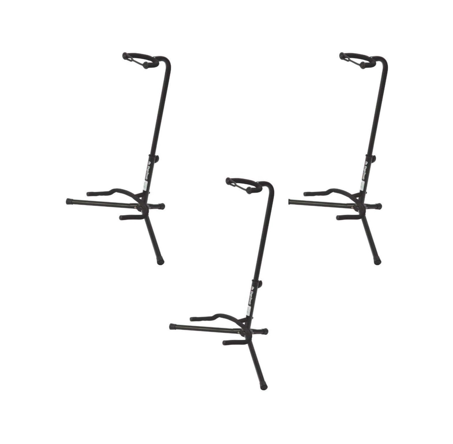 On Stage XCG4 Velveteen Padded Tubular Guitar Stand (3 Pack