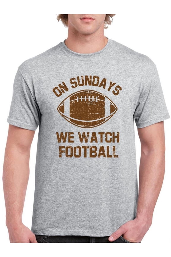 On Sundays We Watch Football T-Shirt Men -Smartprints Designs, Male Medium