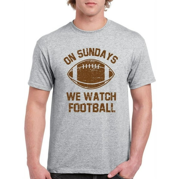 On Sundays We Watch Football T-Shirt Men -Smartprints Designs, Male x-Large