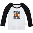 thumbnail image 1 of On Sundays We Watch Football With Daddy Funny T shirt For Baby, Newborn Babies T-shirts, Infant Tops, 0-24M Kids Graphic Tees Clothing (Long Black Raglan T-shirt, 0-6 Months), 1 of 4